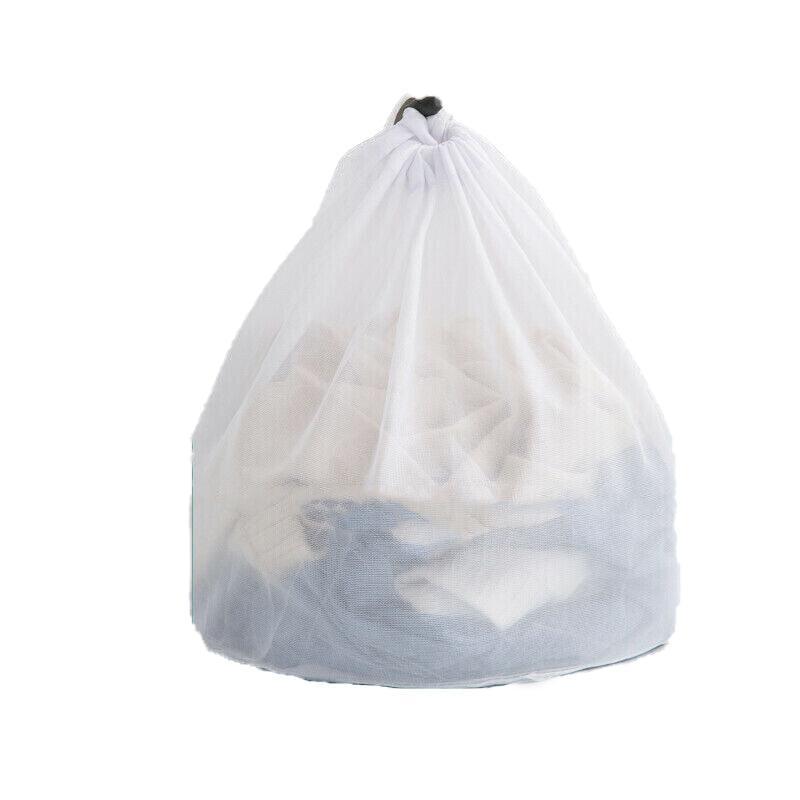 Laundry Washing Mesh Net Bag Drawstring Delicate Cloth Cleaning Clothes Lingerie - S (40*30CM) 8