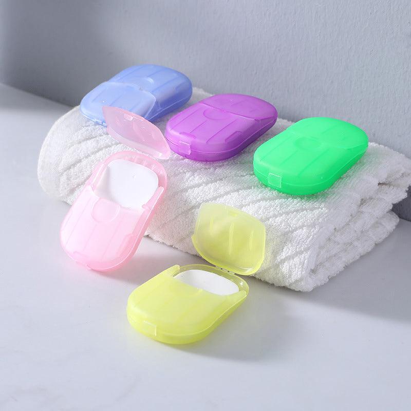100Pcs Scented Foaming Paper Soap Portable Washing Sheets for Travel 3