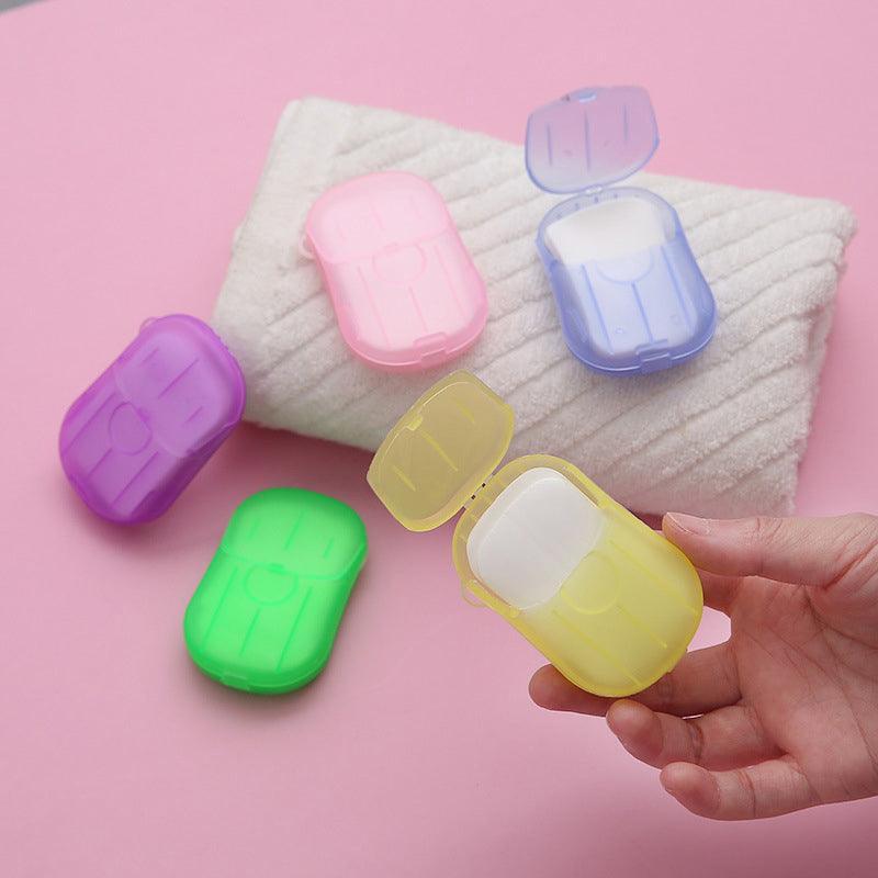 100Pcs Scented Foaming Paper Soap Portable Washing Sheets for Travel 4