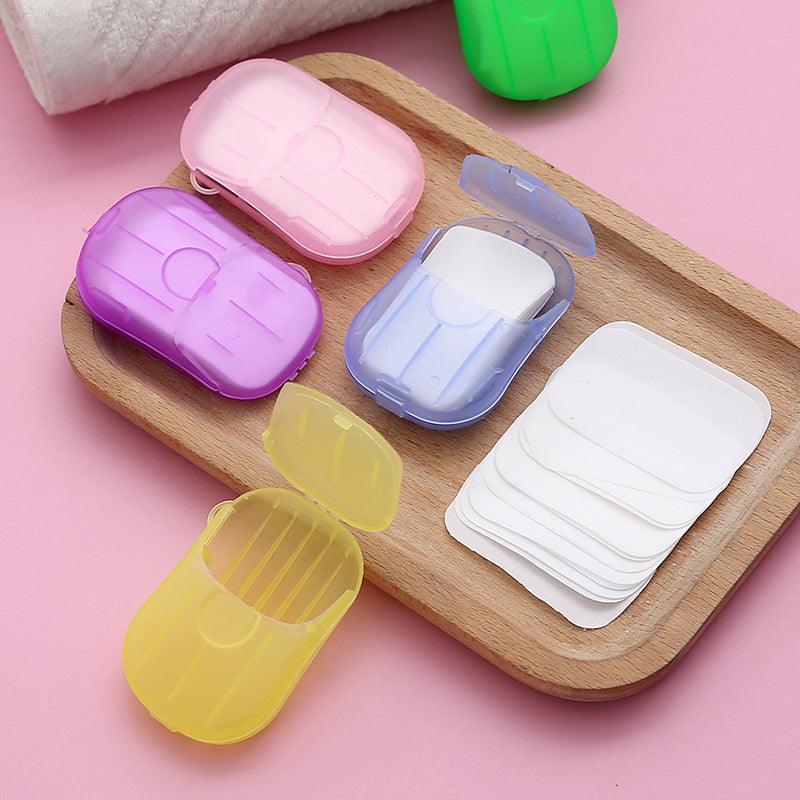 100Pcs Scented Foaming Paper Soap Portable Washing Sheets for Travel 5