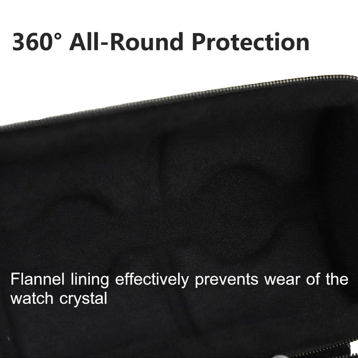 Two Card Portable Watch Organizer Box Storage Case for Watches and Straps 5