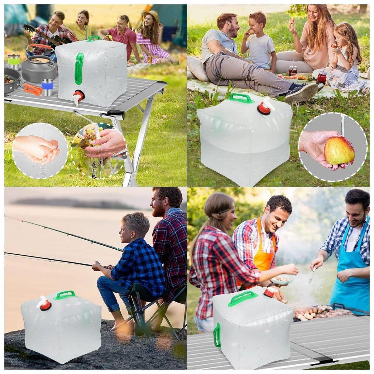 Portable Folding Water Bag Compression Bucket Outdoor Sports Cycling Equipment - 15L 5