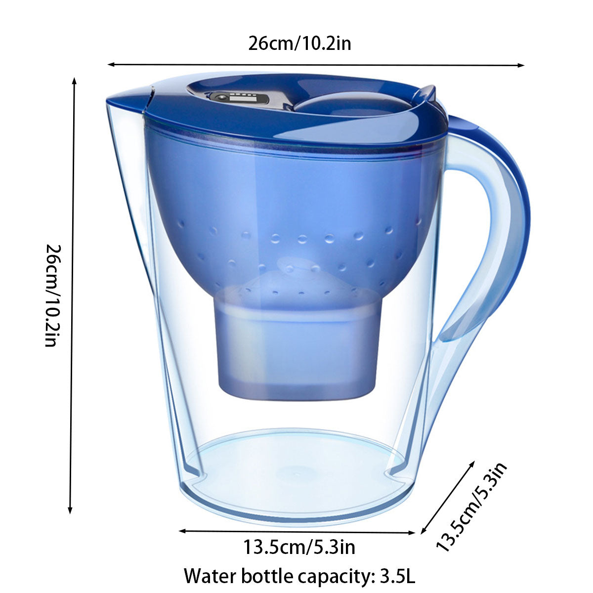 3.5L Water Purifier Kitchen Household Filter Kettle Live Water Filtration System 3