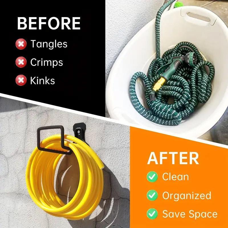 Garden Patio Storage Hooks Heavy Duty Hose Holder Organiser Wall Mount Hooks 4
