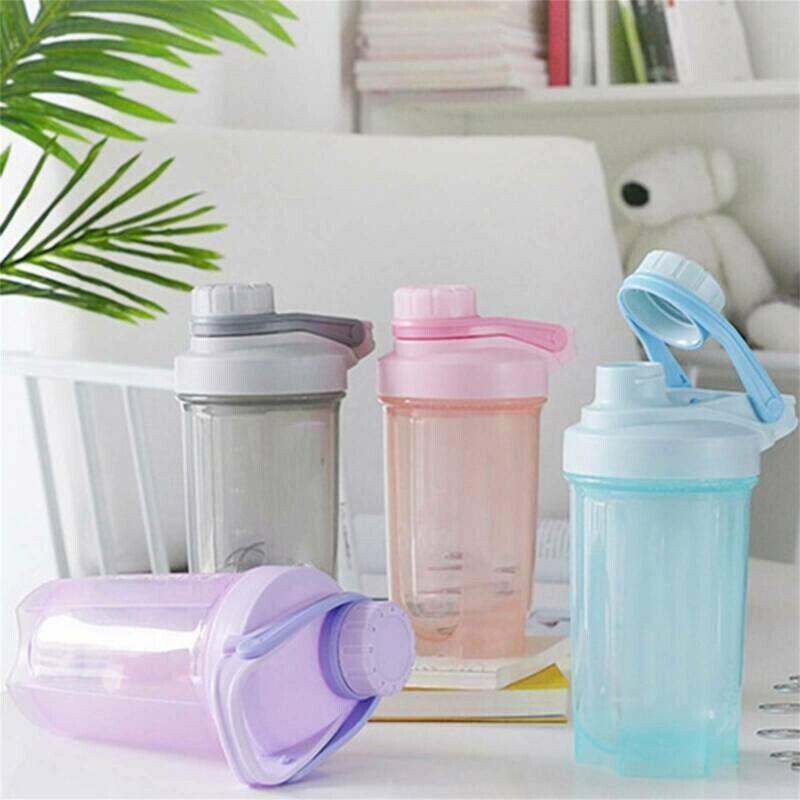 500ml Protein Powder Shake Ball Bottle Sport Mixer Shaker Mixing Drinking Cup - Purple 3