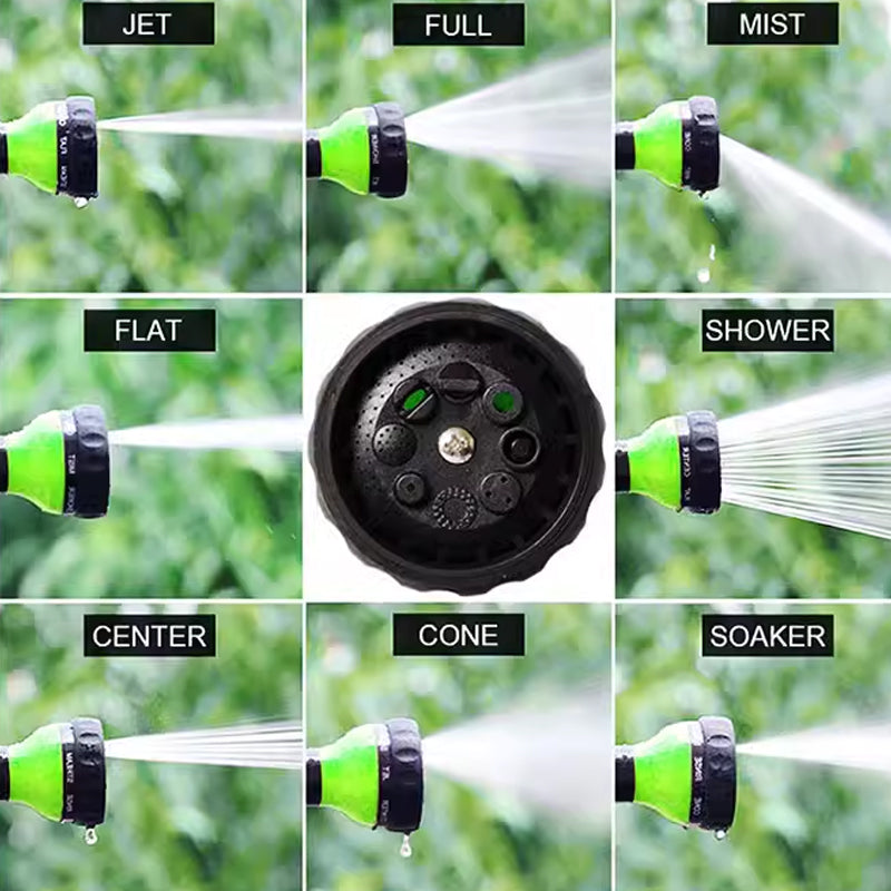 Washing Nozzle Plant Pet Hose 8-Mode Garden Car Water Foam Sprayer Soap Dispenser - Black 5