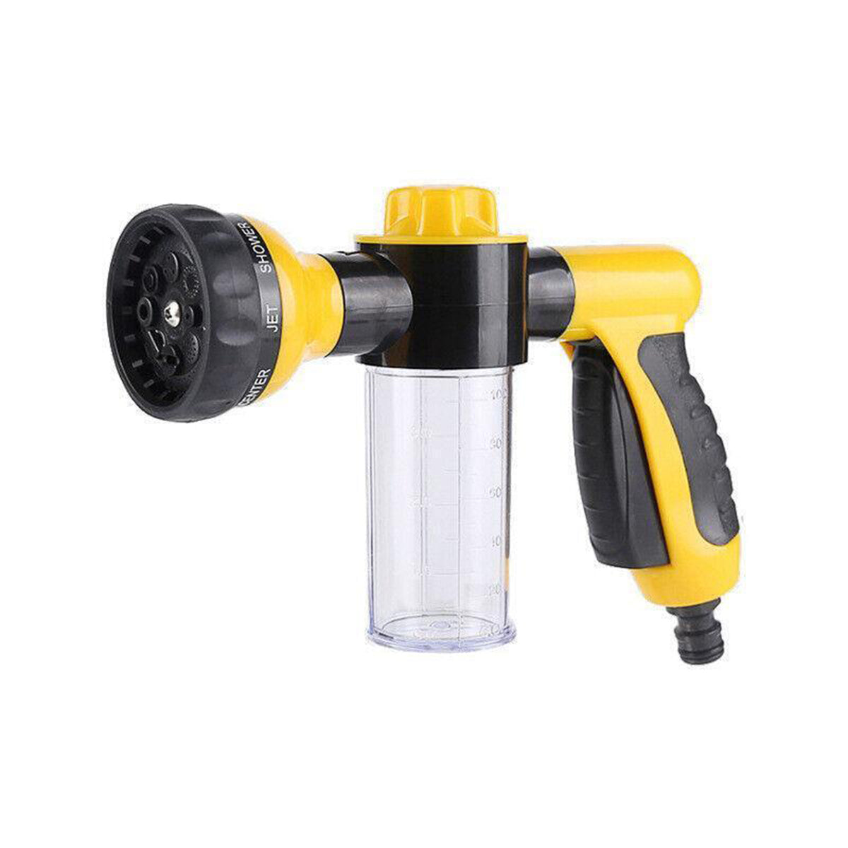Washing Nozzle Plant Pet Hose 8-Mode Garden Car Water Foam Sprayer Soap Dispenser - Black 7