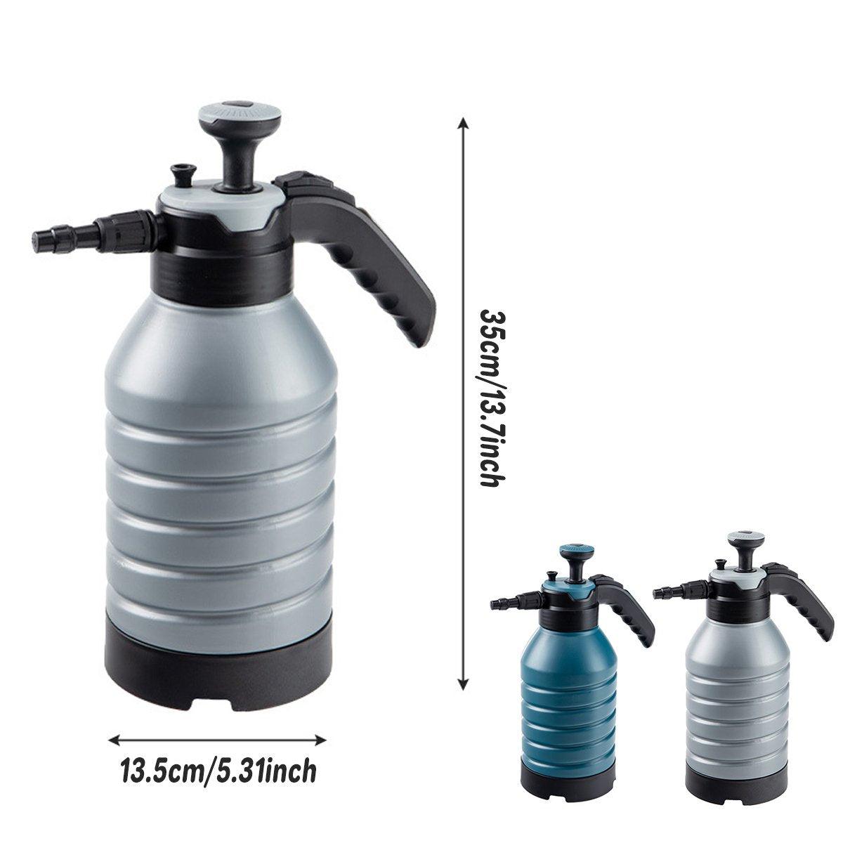 Pressure Pump Spray Bottle 2L Easy Pump Adjustable Nozzle Garden Watering Flower - Grey 3