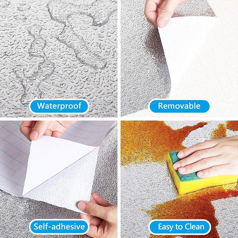 Waterproof Oil Proof Aluminum Foil Sticker Self Adhesive Kitchen Wallpapers AU 3