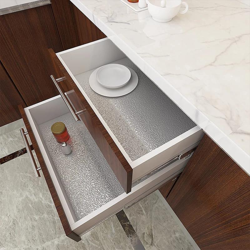 Waterproof Oil Proof Aluminum Foil Sticker Self Adhesive Kitchen Wallpapers AU 5