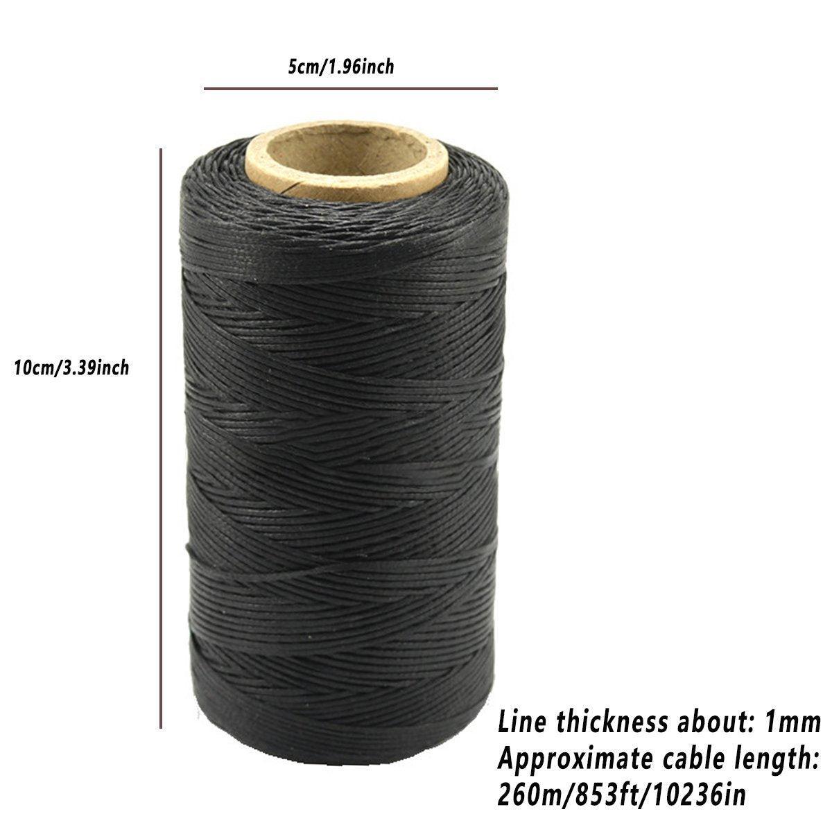 260m 150D Leather Sewing Waxed Thread Hand Stitching Craft Repair Cords 4Colours - Brown 3