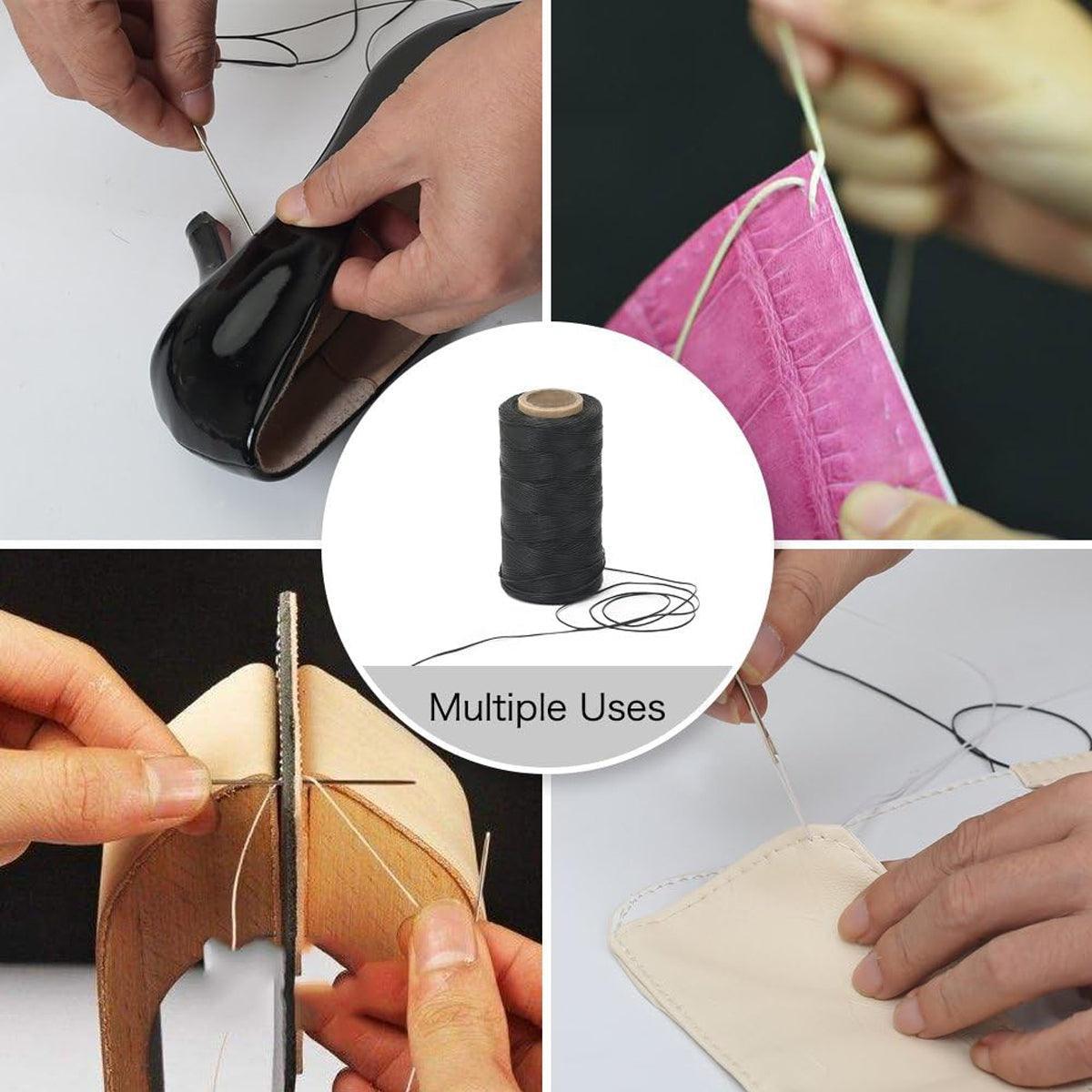 260m 150D Leather Sewing Waxed Thread Hand Stitching Craft Repair Cords 4Colours - Brown 4