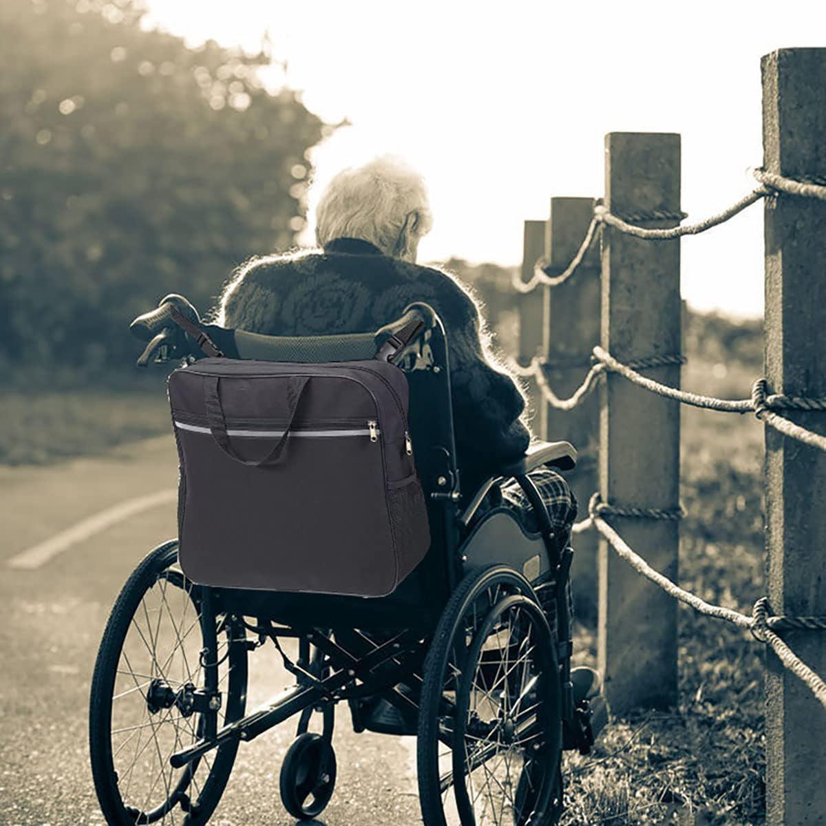 Wheelchair Bag Rear Hanging Storage Backpack Multifunctional Armchair Organizer 4