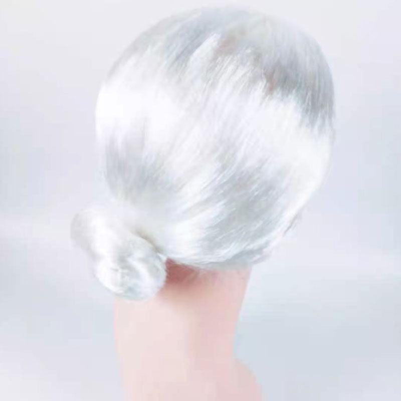 1X Grandma Wig Old Lady Woman White Granny Mother Dress Up Costume Party 4