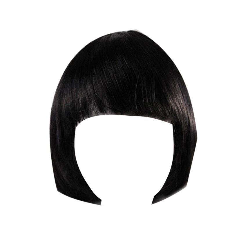 Short Bob Wig with Bangs for Women Synthetic Cosplay Party Hair in 14 Colours - White