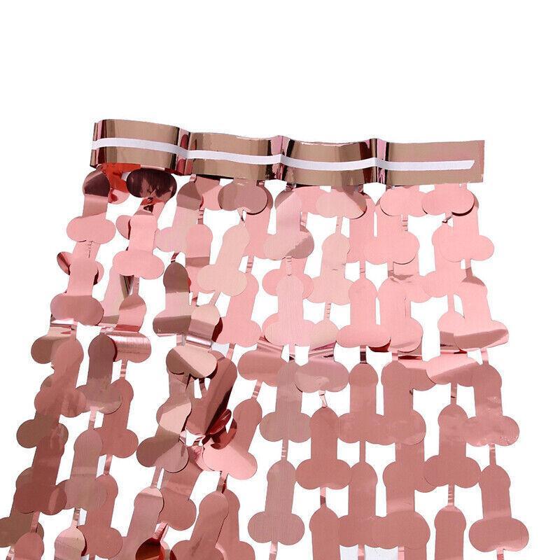 Metallic Tinsel Curtain 2m x 1m Hens Party Backdrop Foil Fringe Hanging Decor - Purple 5