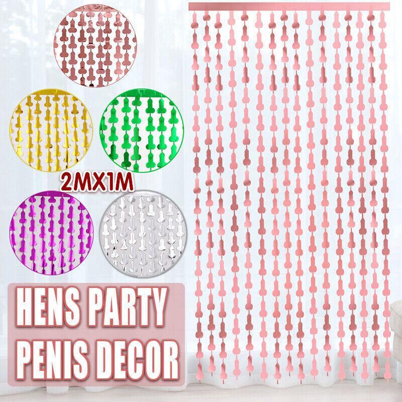 Metallic Tinsel Curtain 2m x 1m Hens Party Backdrop Foil Fringe Hanging Decor - Silver