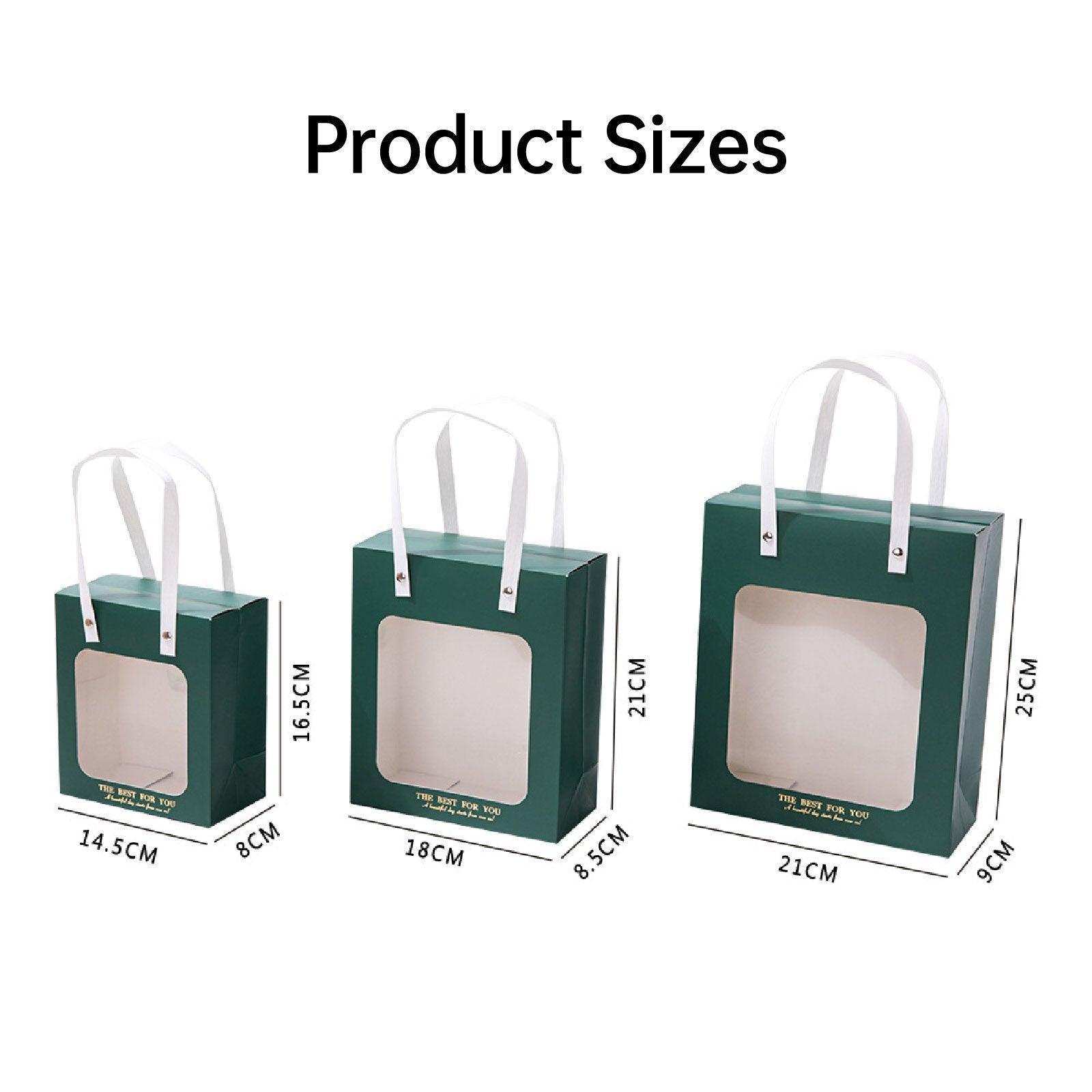 20pcs Translucent Gift Bags Packaging Tote Birthday Party Favors Candy Bags - Green-M Size 3