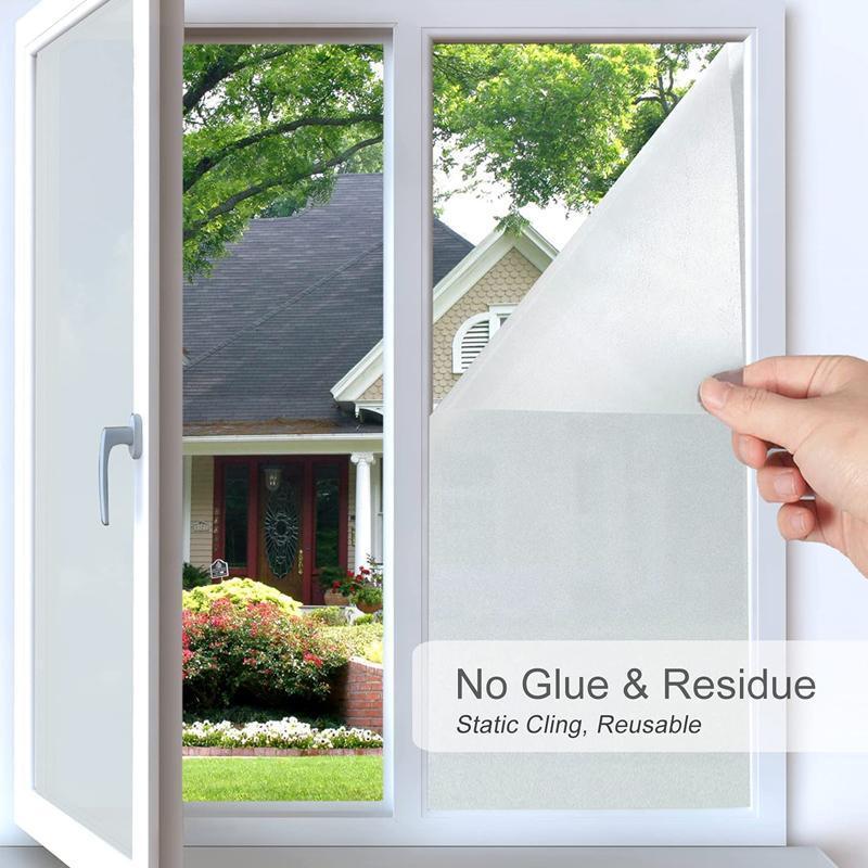 3/5M Sand Blast Clear Privacy Frosted Frosting Windows Glass Film Removable - 90cm×3M 4
