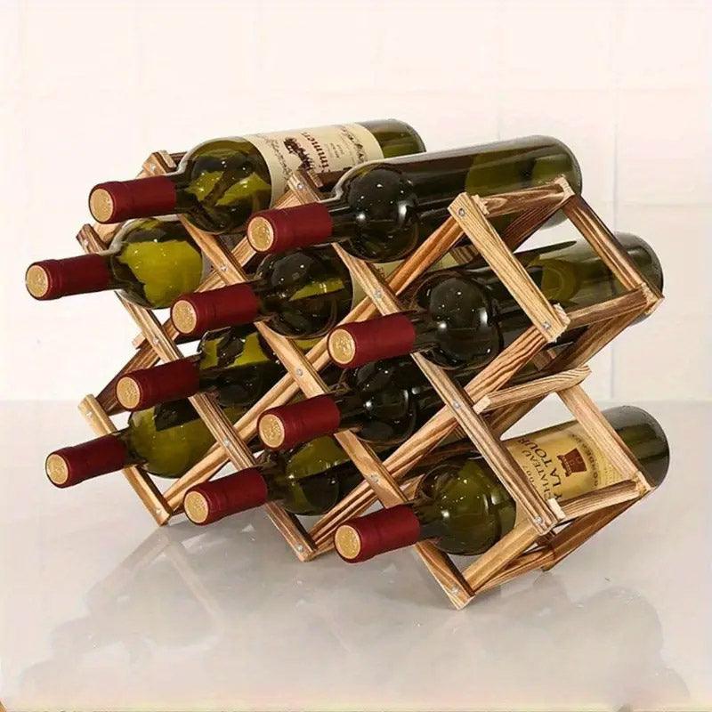 Wooden Wine Rack Display Shelf Stand for Home Bar Storage Wine Bottle Holder 4