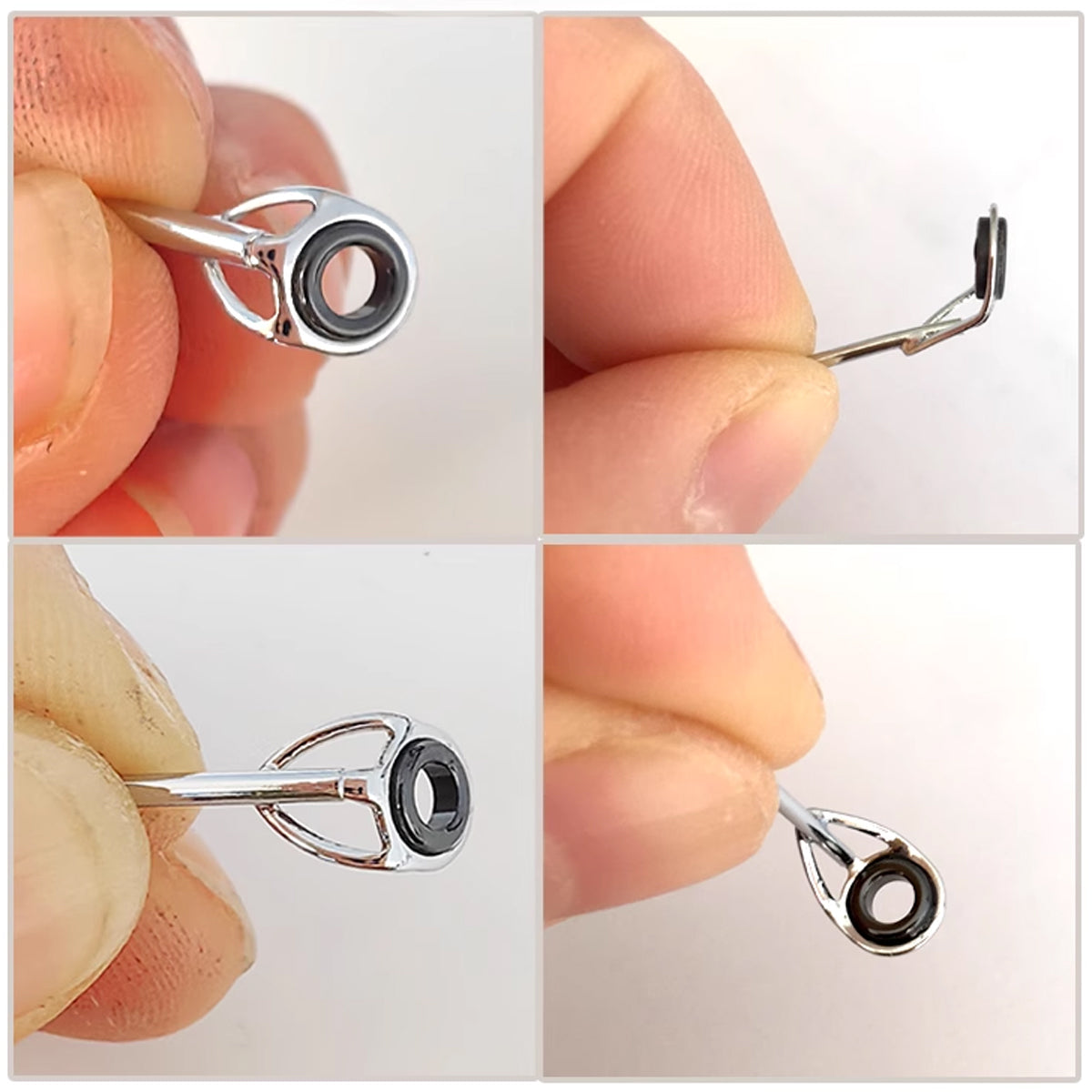 50pcs Fishing Rod Guide Tip Repair Kit Set Rings Guide Replacement Parts Tools 5