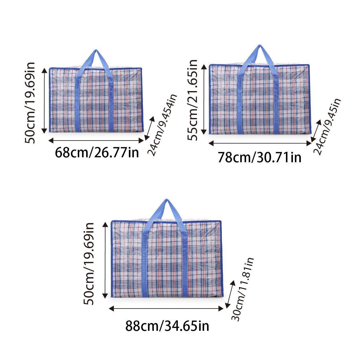 10PCS Large Waterproof Moving Packing Bags Woven Storage Luggage Quilt Bags - Medium 3