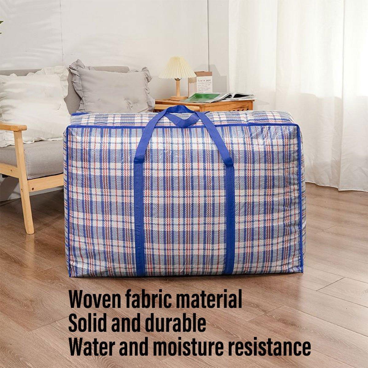 10PCS Large Waterproof Moving Packing Bags Woven Storage Luggage Quilt Bags - Medium 5