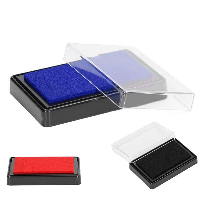 Stamp Ink Pad Rectangular 63x95mm for Rubber Stamps Office Fingerprint Stamping - Black