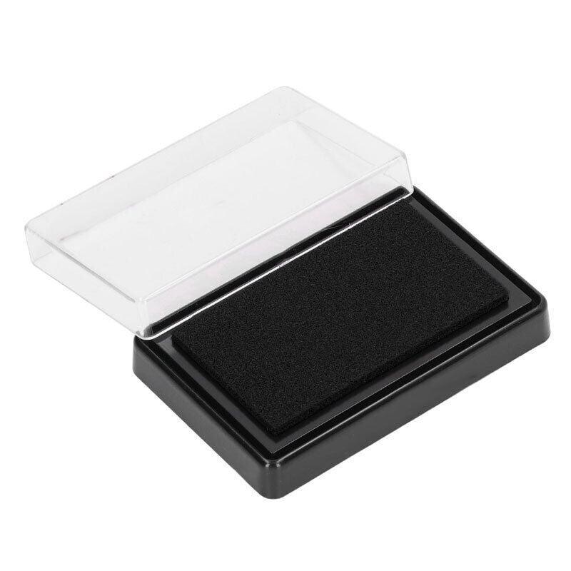 Stamp Ink Pad Rectangular 63x95mm for Rubber Stamps Office Fingerprint Stamping - Black 8