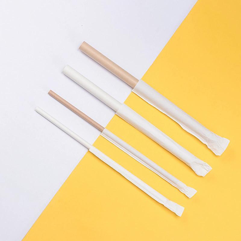 1000-2000pcs Colourful Paper Drinking Straws FOIL Metallic Party - White-6*230mm 2000PCS 3