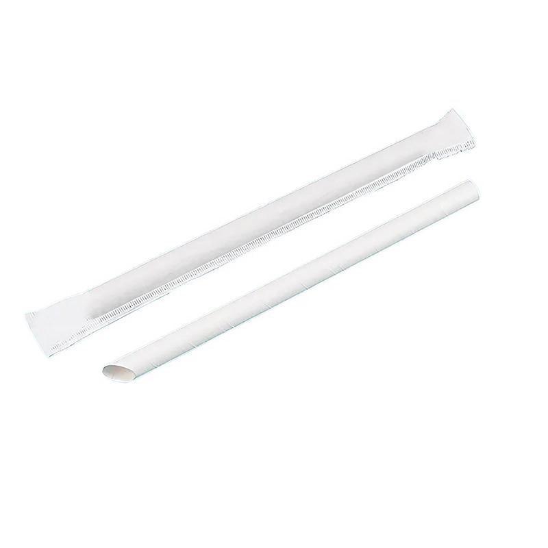 1000-2000pcs Colourful Paper Drinking Straws FOIL Metallic Party - White-12*200mm 1000PCS 12
