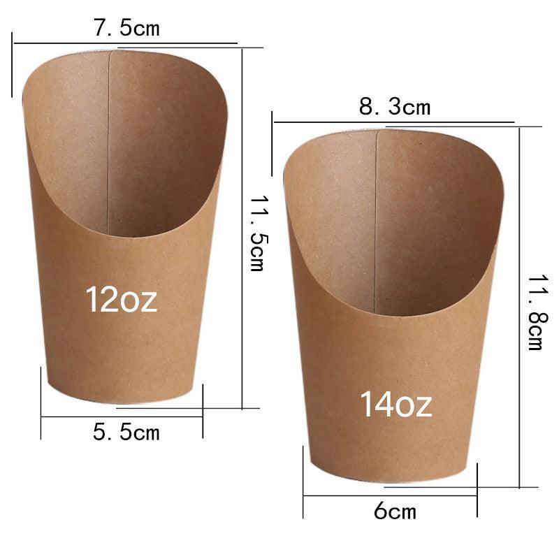 French Fries Holder Kraft Paper Cups Holder Disposable Paper Cups - 22OZ 4