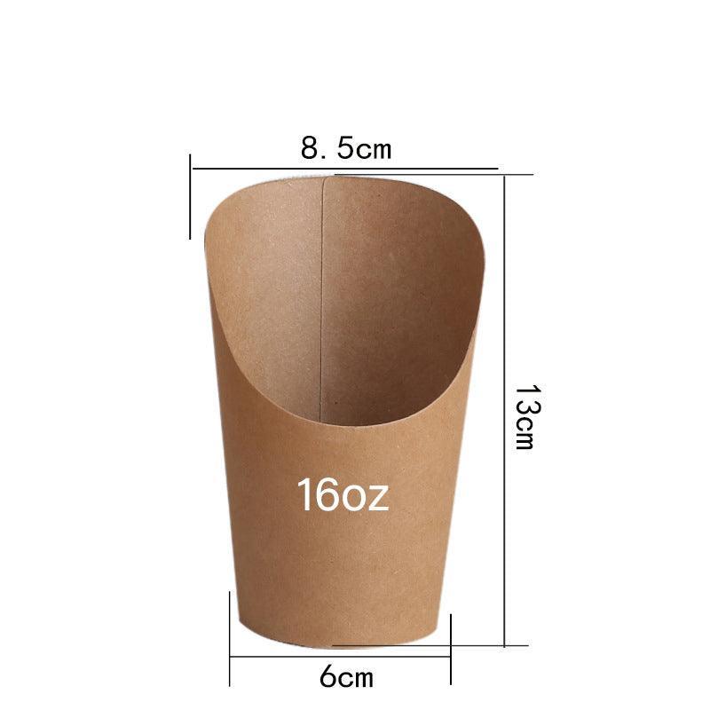 French Fries Holder Kraft Paper Cups Holder Disposable Paper Cups - 22OZ 5