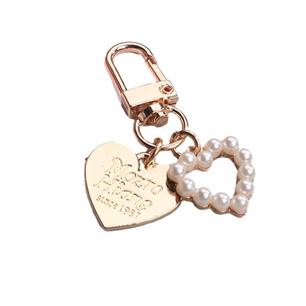Womens Cute Key Rings Shell Heart Pearl Shape Keychain Charm Bag Hanger Pendants - C 6