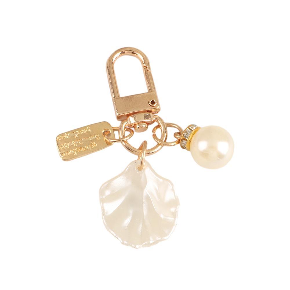 Womens Cute Key Rings Shell Heart Pearl Shape Keychain Charm Bag Hanger Pendants - C 10
