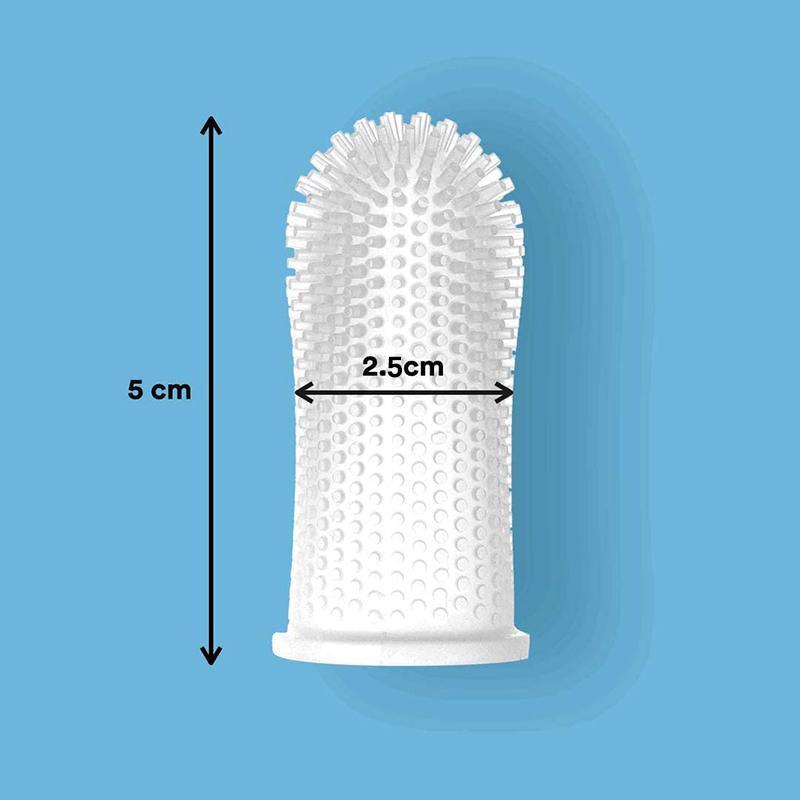 Premium Oral Care Dog Cat Toothbrush Finger Toothbrush Finger Silicone - White 3