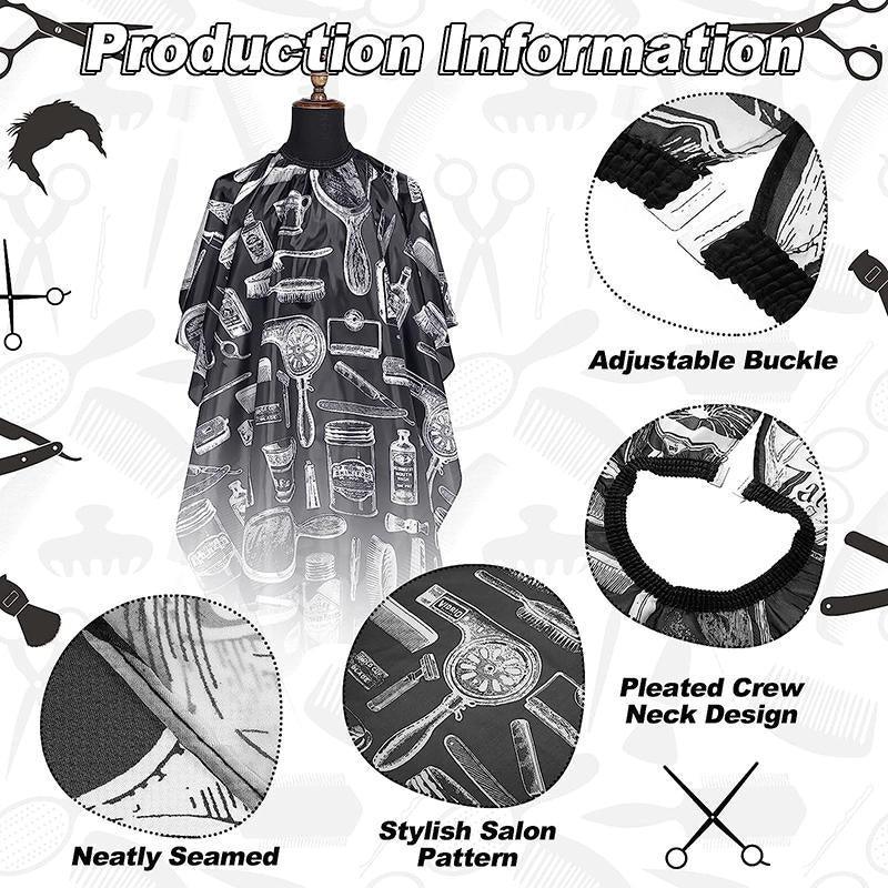 Hair Cutting Cape Soft Polyester Salon Apron for Home and Professional Use 3