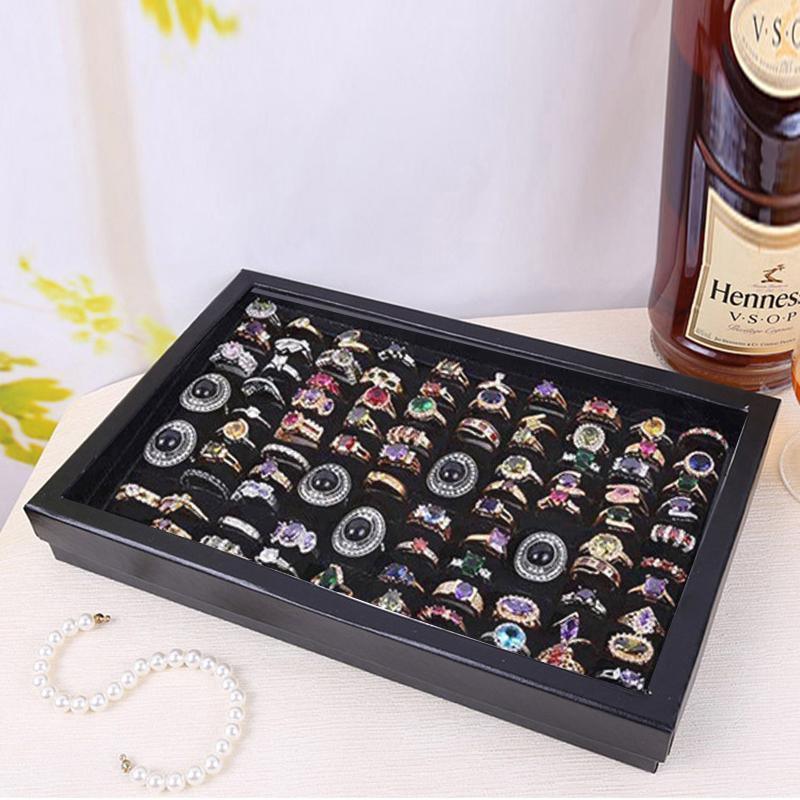 100 Slot Jewelry Ring Earring Storage Box Display Organizer Case Tray Holder - 1PC 4