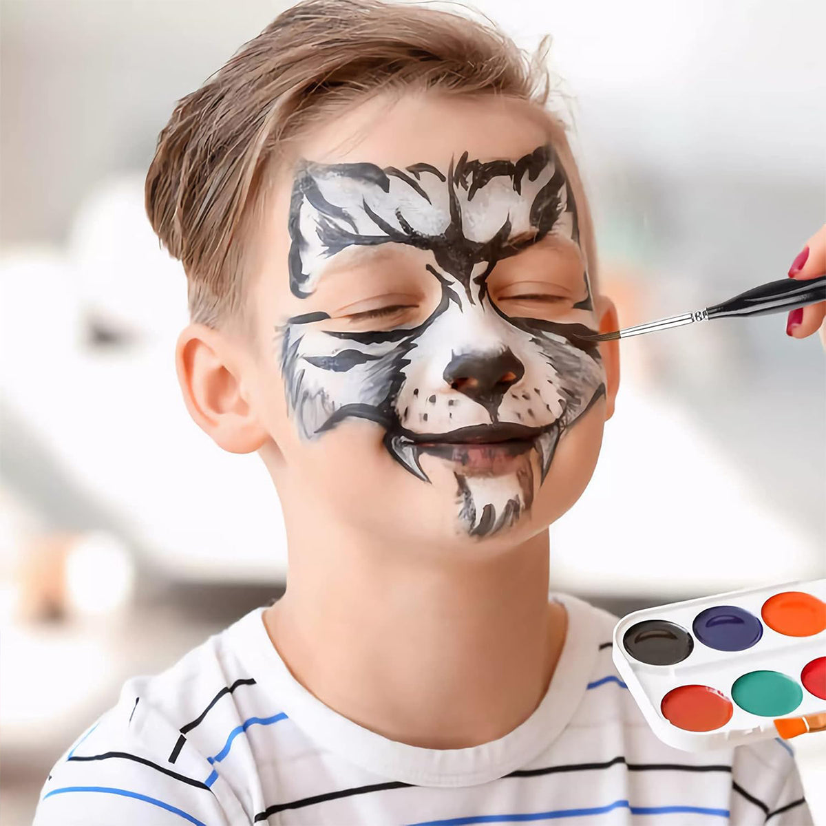 9PCS Fine Detail Paint Brush Set for Watercolour Gouache Acrylic Miniature Art 5