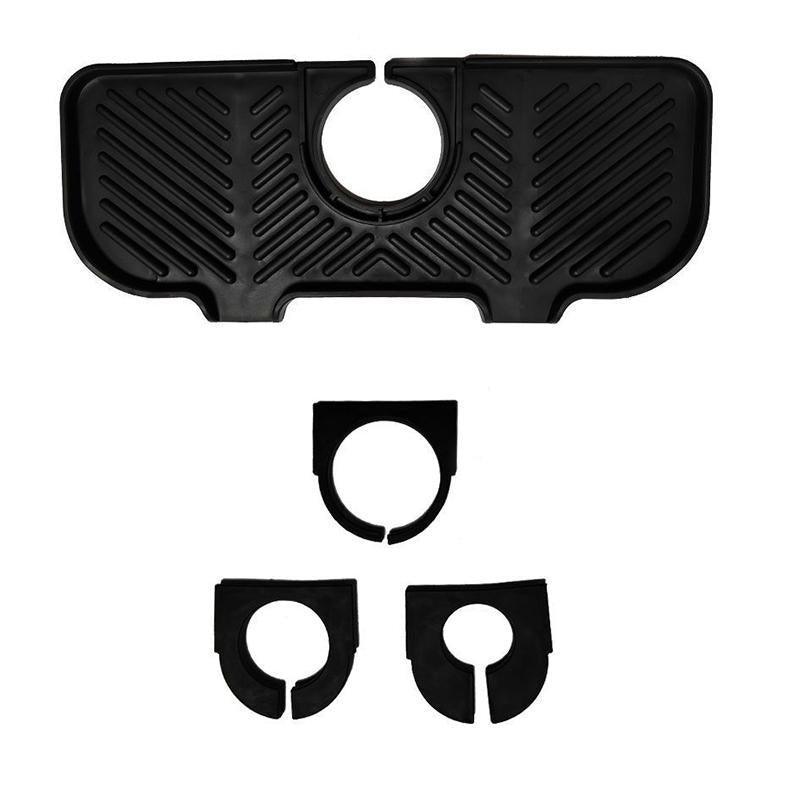 Kitchen Faucet Storage Rack Holder Soap Sponges Caddy Organizer Sink Basket Rack - Black 6