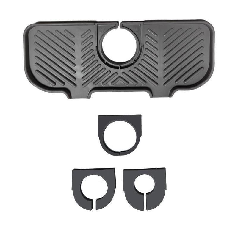 Kitchen Faucet Storage Rack Holder Soap Sponges Caddy Organizer Sink Basket Rack - Black 7