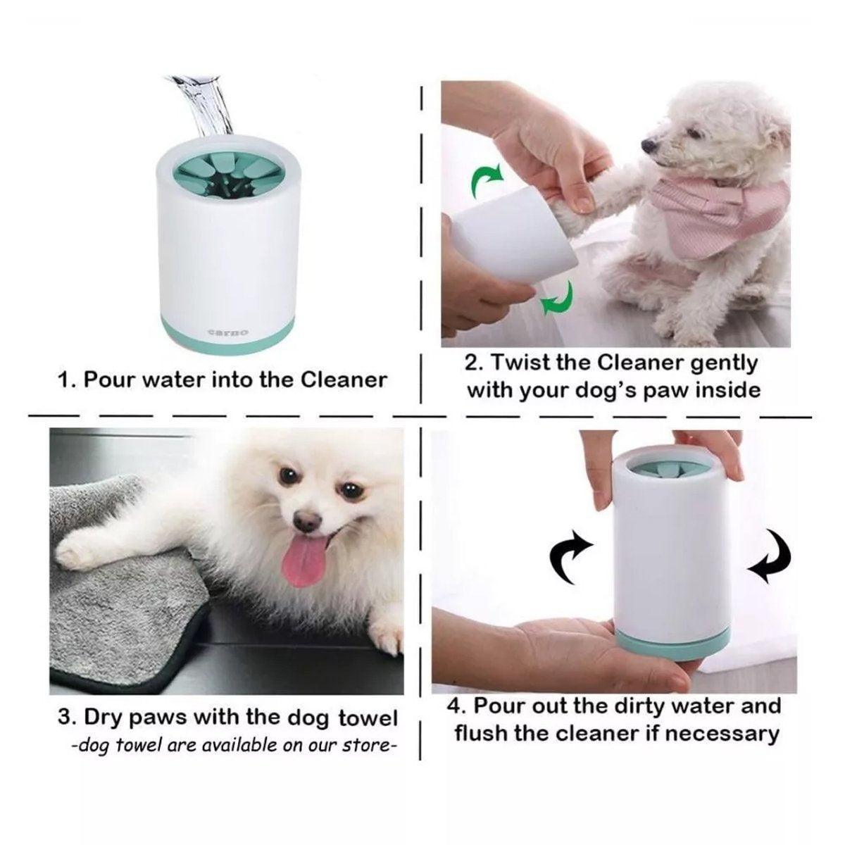 Pet Foot Wash Cup Automatic No-Rub Paw Cleaner Cat Dog Paw Washing Cup Clean - Grey 5