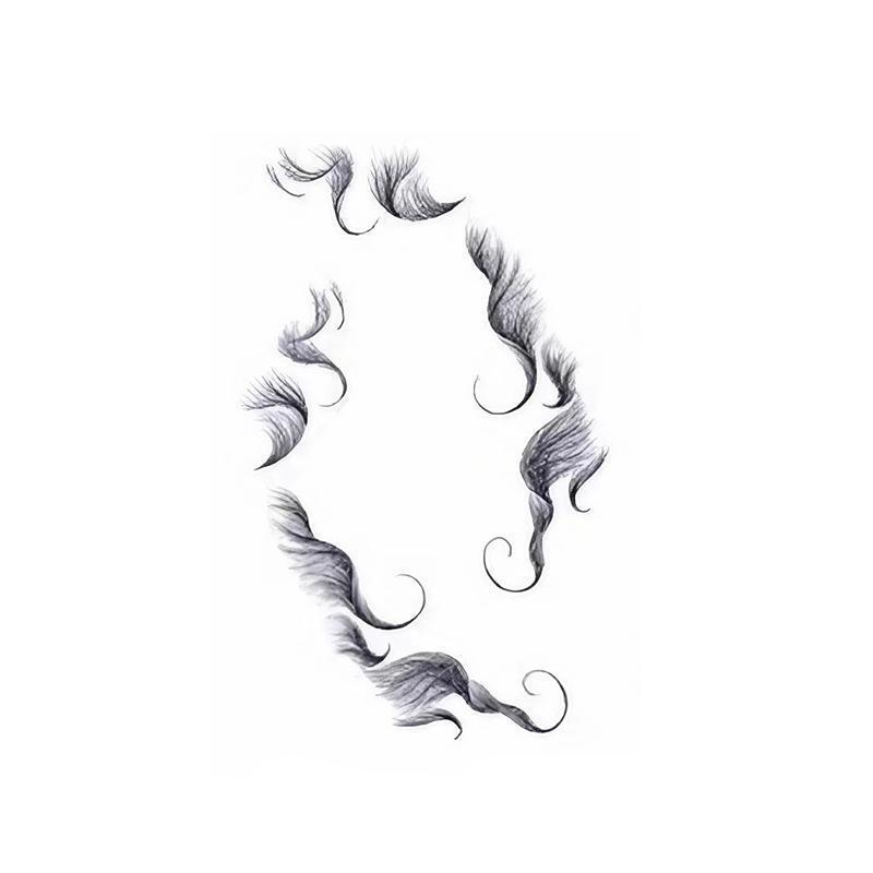 Hairline Edge Tattoo Stickers - Curly Fringe Decals for Women Styling - 10 9