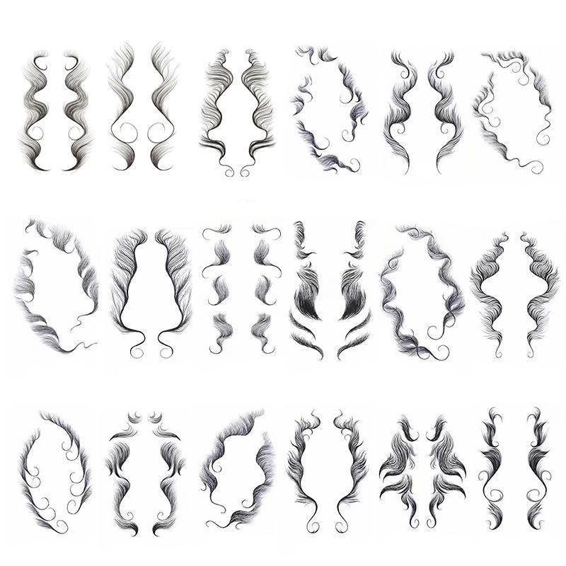 Hairline Edge Tattoo Stickers - Curly Fringe Decals for Women Styling - 4