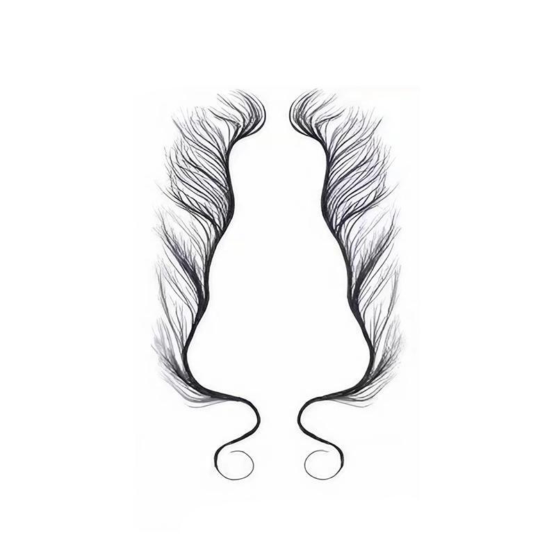 Hairline Edge Tattoo Stickers - Curly Fringe Decals for Women Styling - 4 13
