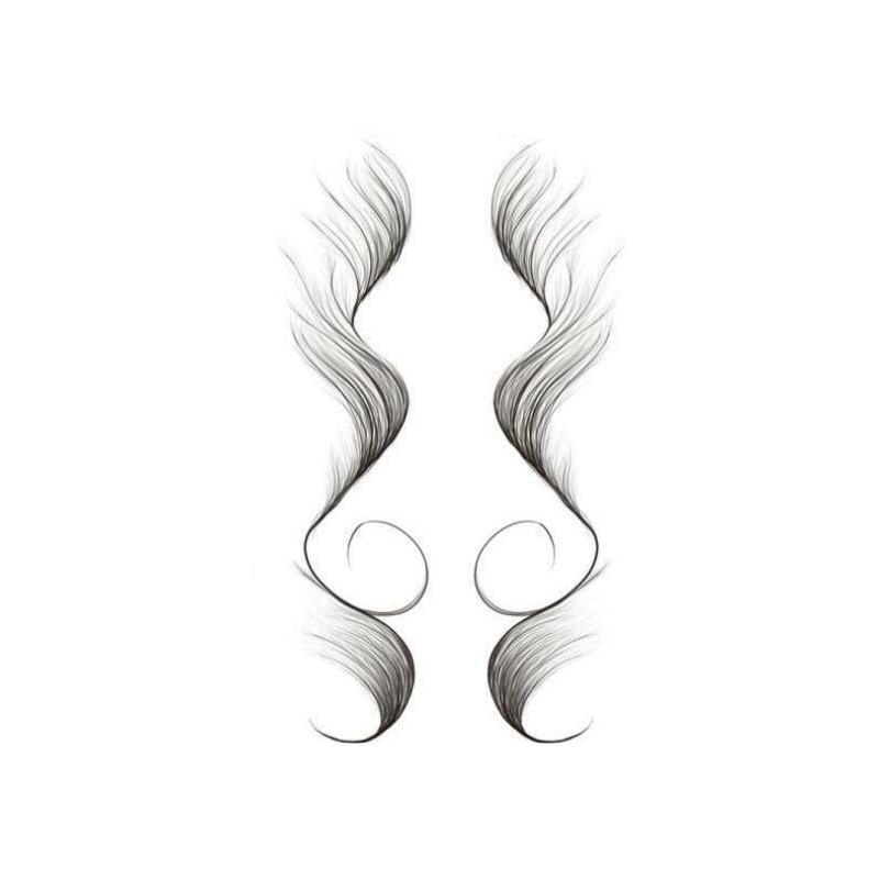 Hairline Edge Tattoo Stickers - Curly Fringe Decals for Women Styling - 9 7