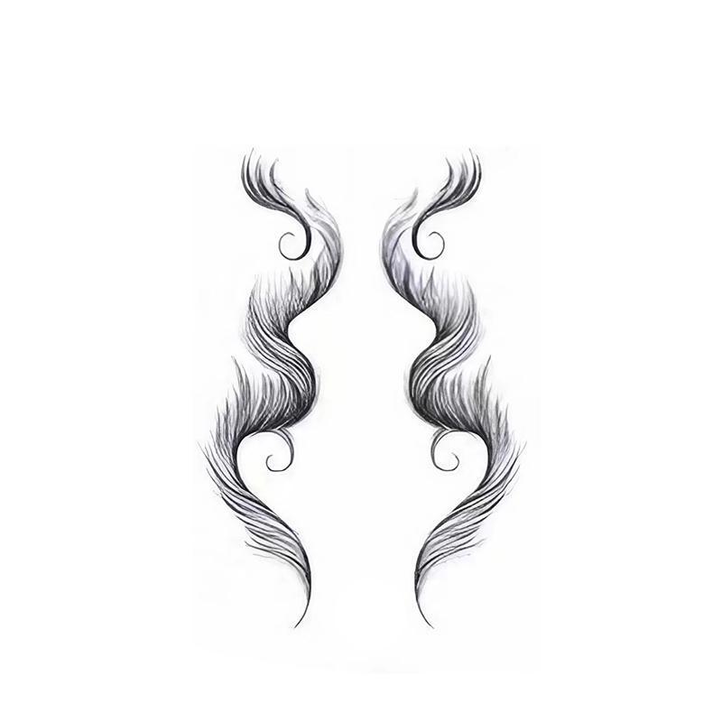 Hairline Edge Tattoo Stickers - Curly Fringe Decals for Women Styling - 9 10