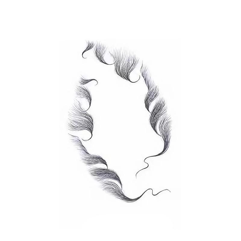 Hairline Edge Tattoo Stickers - Curly Fringe Decals for Women Styling - 9 12