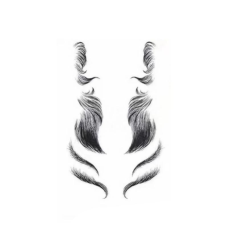 Hairline Edge Tattoo Stickers - Curly Fringe Decals for Women Styling - 9 15