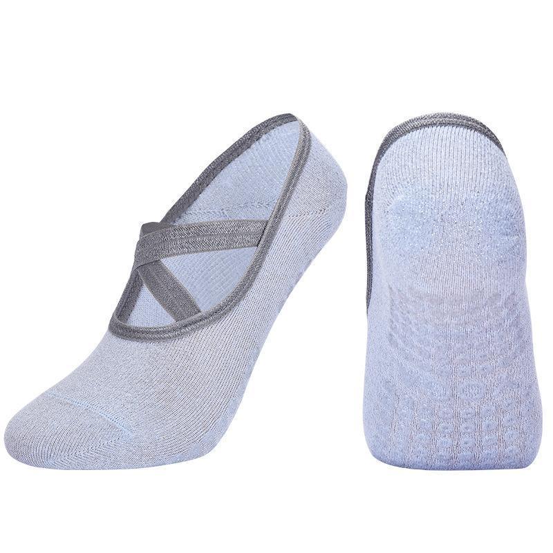 Yoga Socks Non Slip Pilates Ballet Grip Socks for Women Gym Fitness - Grey 6